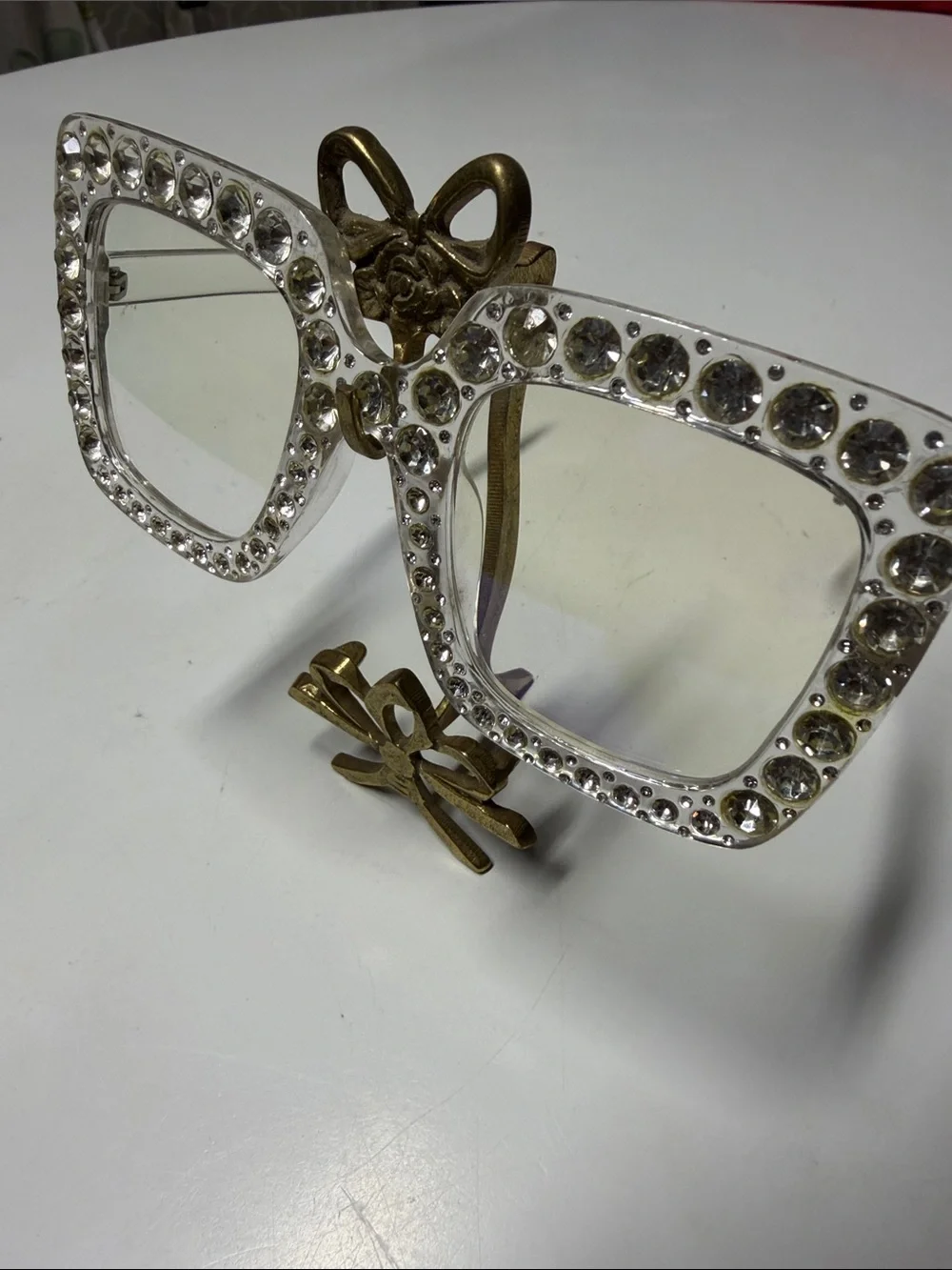 oversized square fashion sunglasses eye-catching, fully embellished